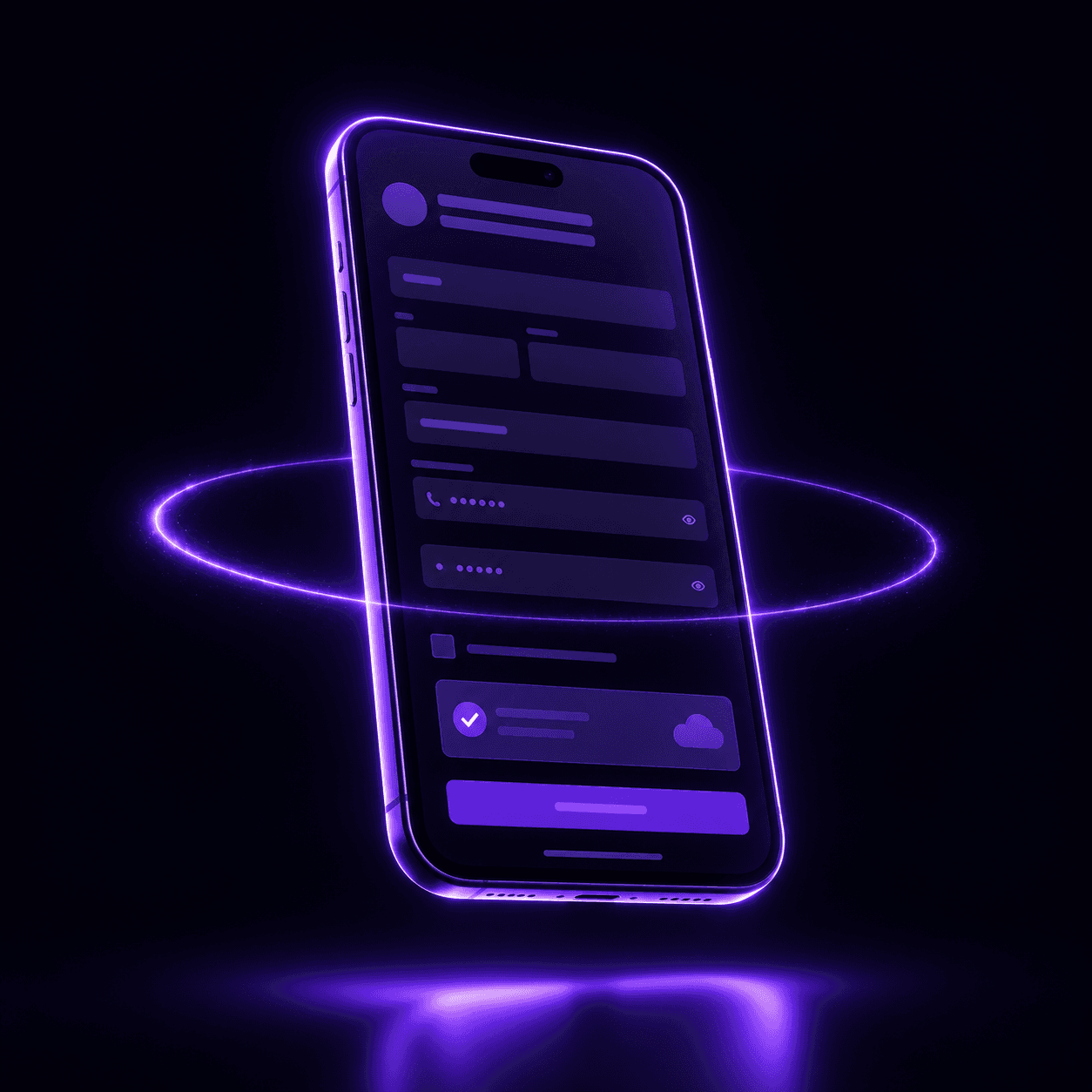 Création de compte joueur sur smartphone